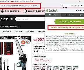 AliExpress - niektoré produkty sú bez cashbacku